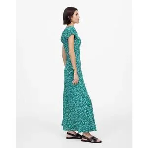 NWT Madewell Ruched Scoopneck Midi Dress in Floral - MSRP $158 - Size 8